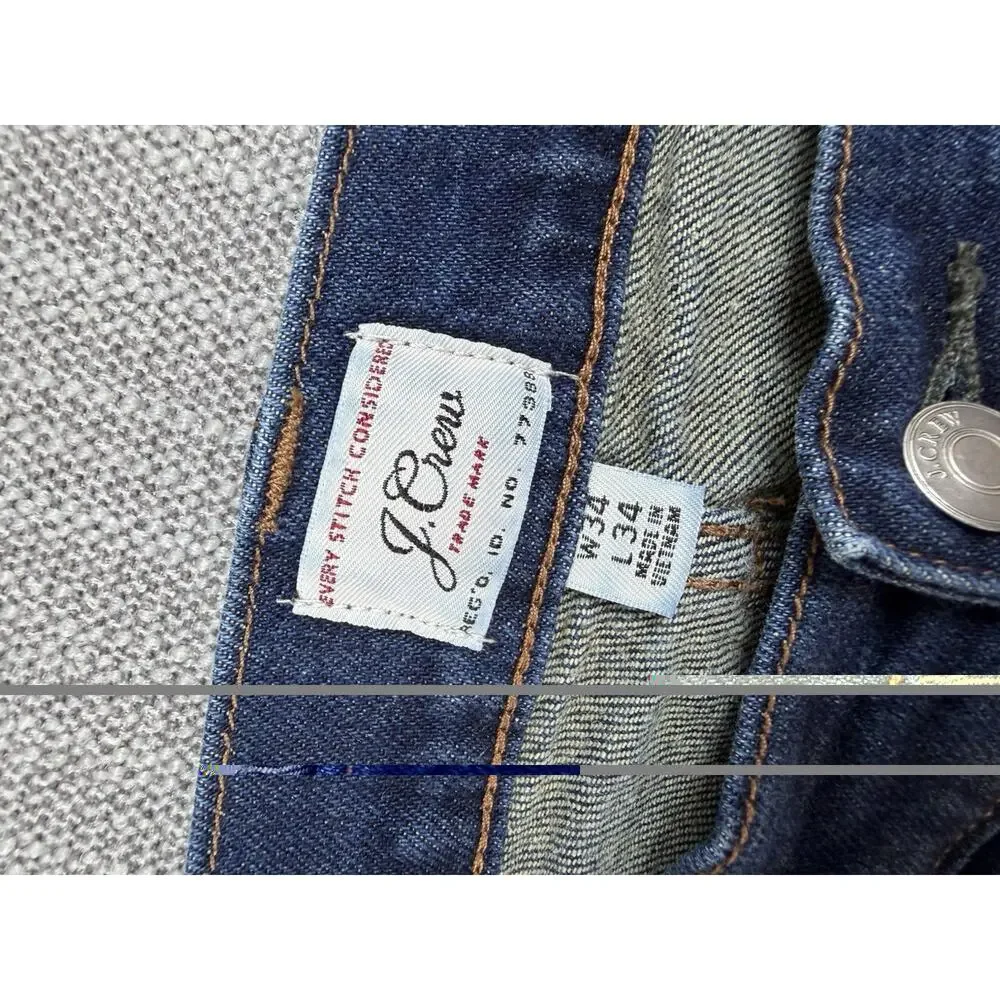 J.Crew 770 Straight Jeans Men’s 34x34 Dark Wash Stretch Denim Classic 5 Pocket